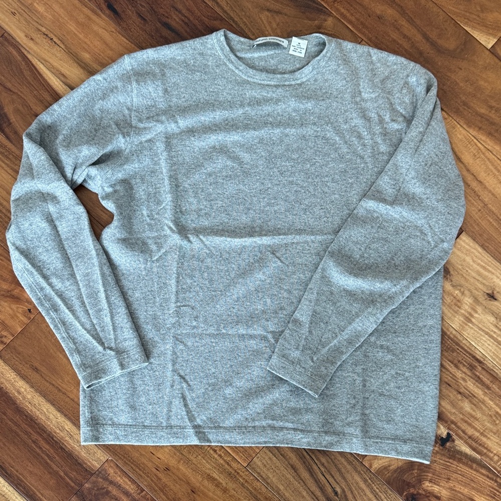 Autumn Cashmere Light Gray Crewneck Sweater